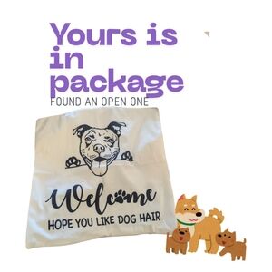 Funny Dog Hair Pillow Cover - Black and White